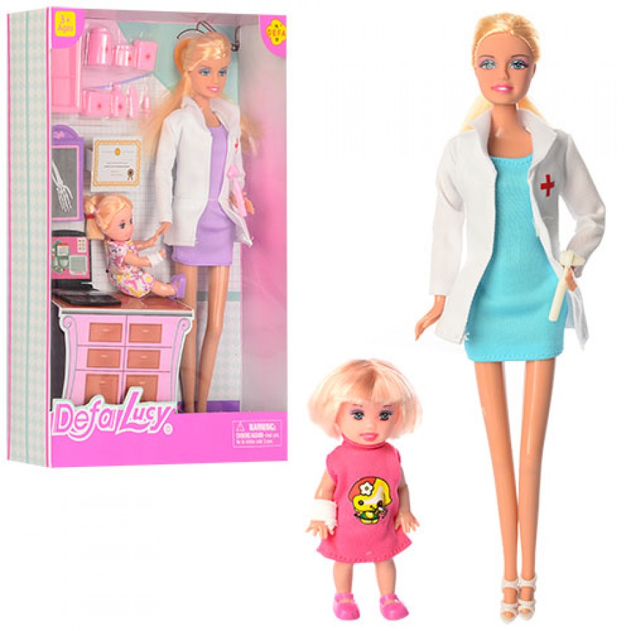 Набор из 2-х кукол - Доктор и ребенок с аксессуарами   