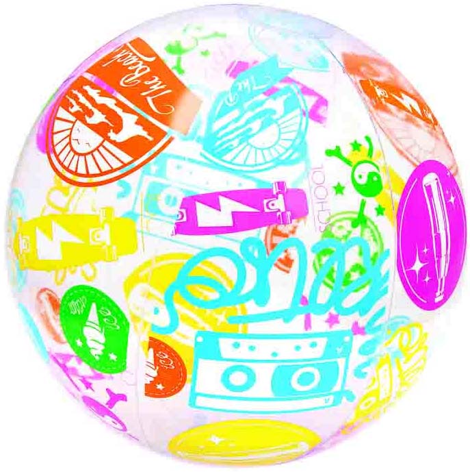 Надувной мяч – Дизайнерский, 61 см, 3 дизайна  