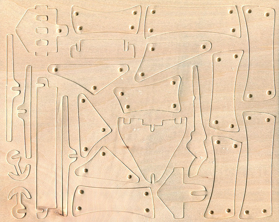 Модель деревянная сборная - Парусник  