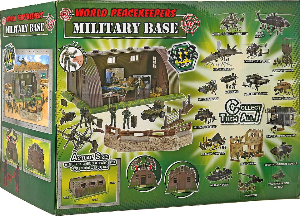 Игровой набор - Военная база, 1:18, 6 фигурок  