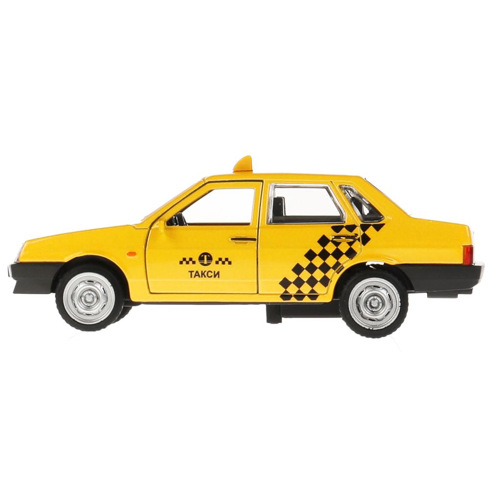 Машина Такси Спутник Lada ВАЗ-21099 12 см двери и багажник открываются металлическая  