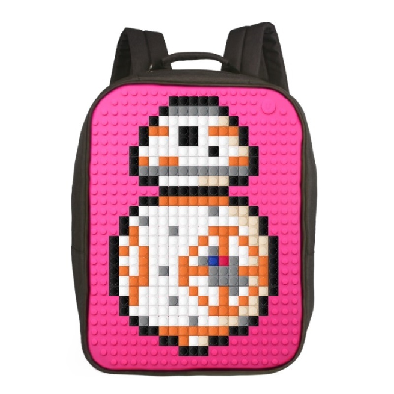 Пиксельный рюкзак Canvas Classic Pixel Backpack WY-A001, фуксия  