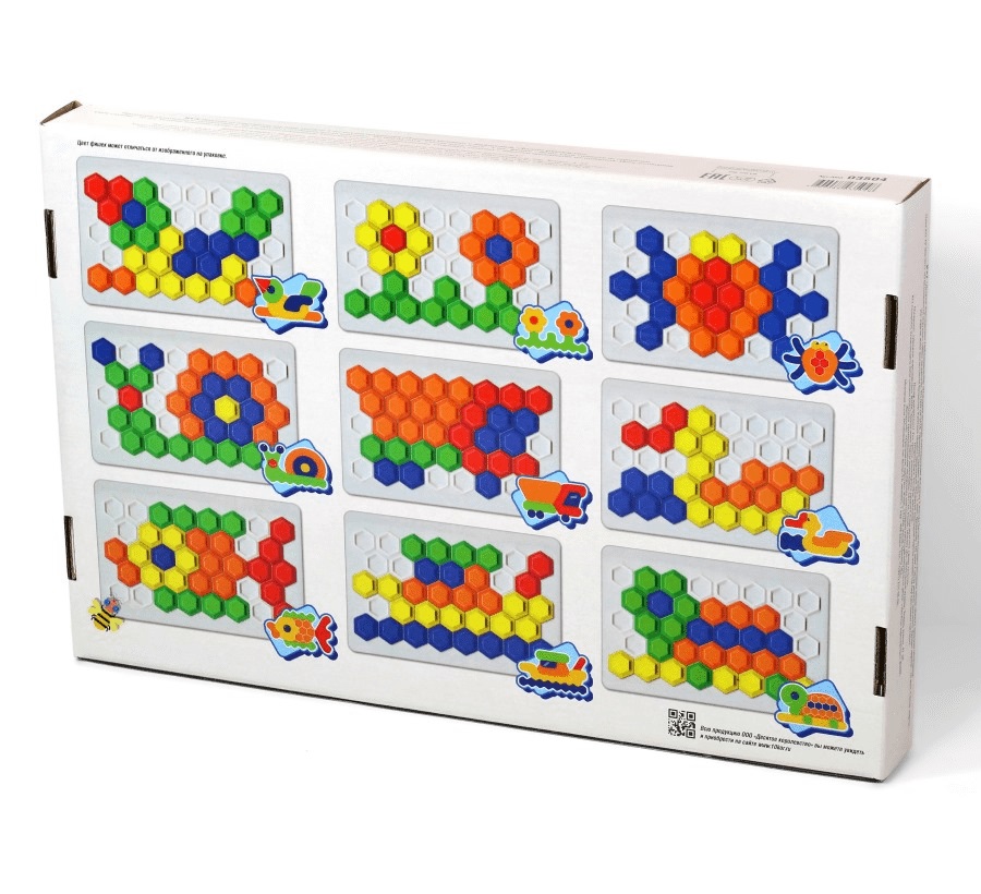 Мозаика – Пчелкина, 60 элементов, 5 цветов  