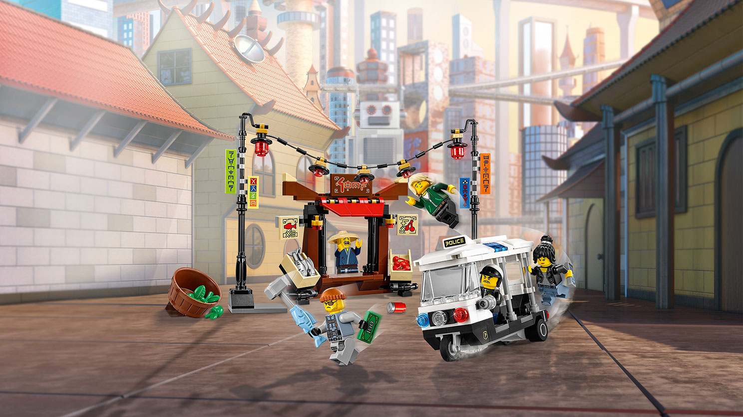 Lego Ninjago. Ограбление киоска в Ниндзяго Сити  
