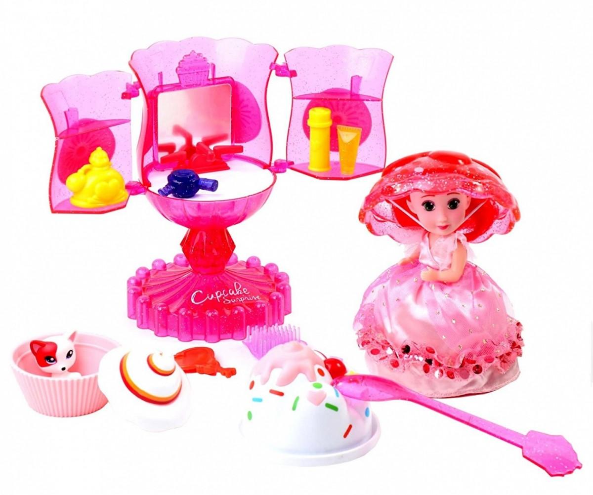 Набор Cupcake Surprise - Мороженое - Туалетный столик с куклой-капкейк и питомцем  