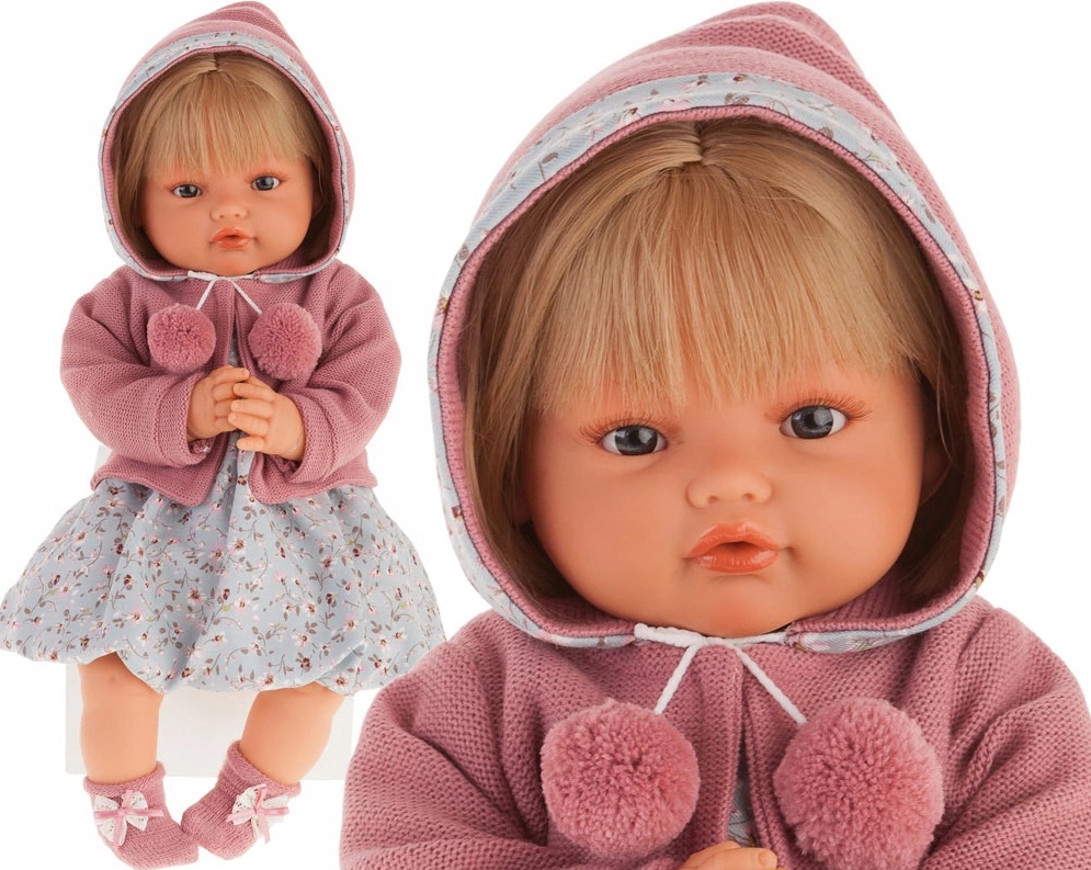 Интерактивная кукла Изабелла в светло-розовом, плачет, 42 см  