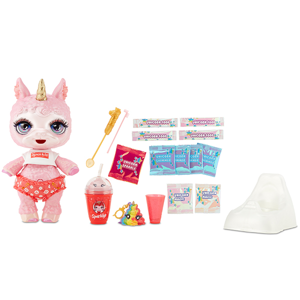 Игровой набор Poopsie Surprise Unicorn – Лама, белая/розовая  