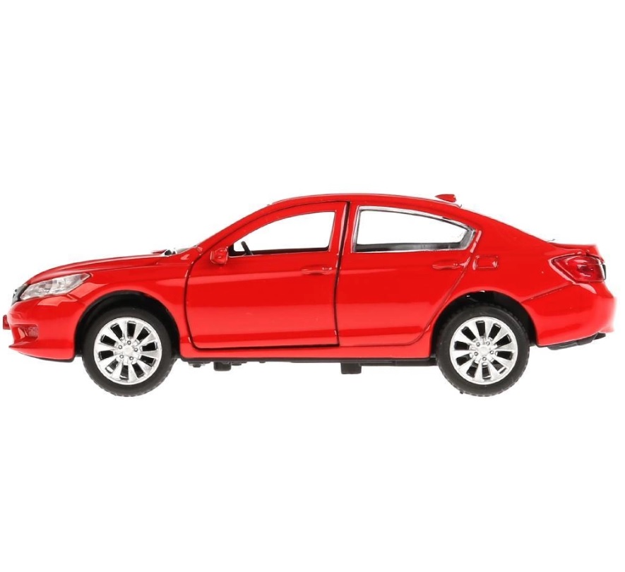 Машина металлическая Honda Accord, 12 см, открываются двери, инерционная, красная  