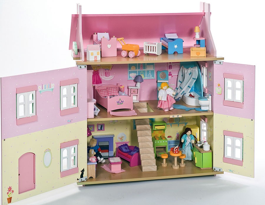 Детский игрушечный кукольный домик - Яблоневый сад  