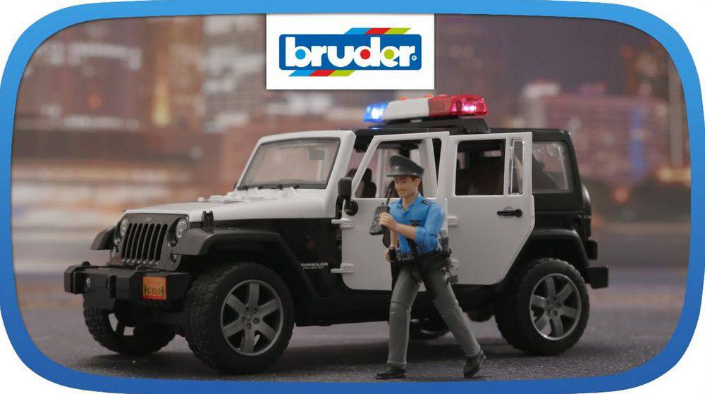 Внедорожник Bruder Jeep Wrangler Unlimited Rubicon - Полиция с фигуркой  