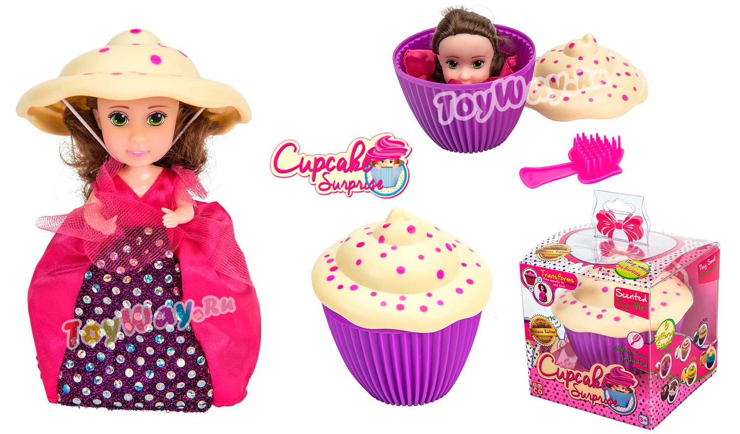 Cupcake Surprise. Кукла-кекс с расческой, 12 видов  