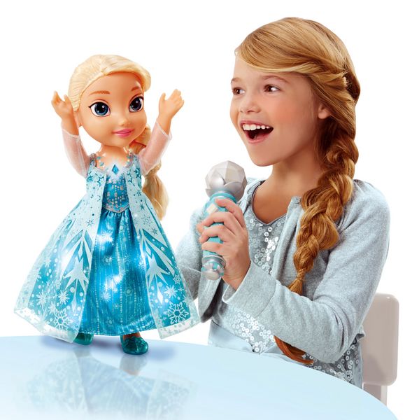 Кукла Эльза Холодное Сердце Принцессы Дисней, поющая с микрофоном  