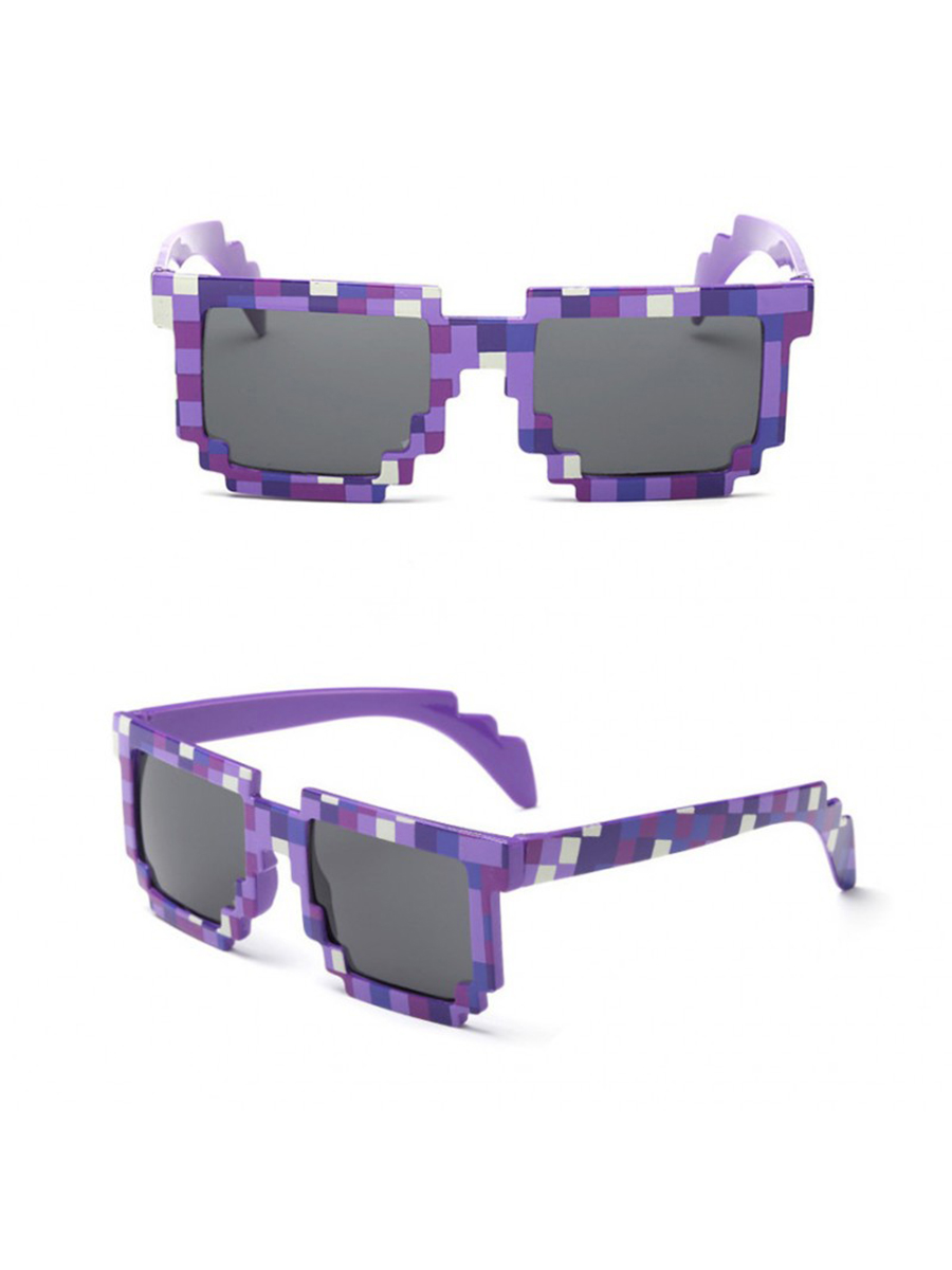 Очки пиксельные фиолетовые  