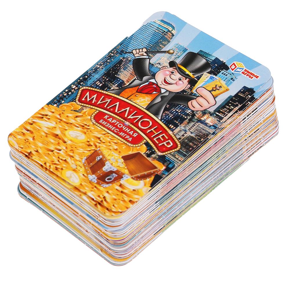 Карточная бизнес-игра Умные игры – Миллионер, 80 карточек  