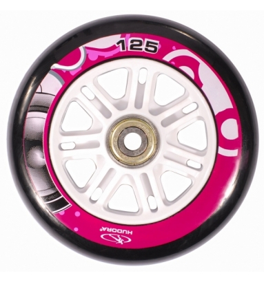 Двухколесный самокат Hudora Big Wheel 125, pink/розовый  