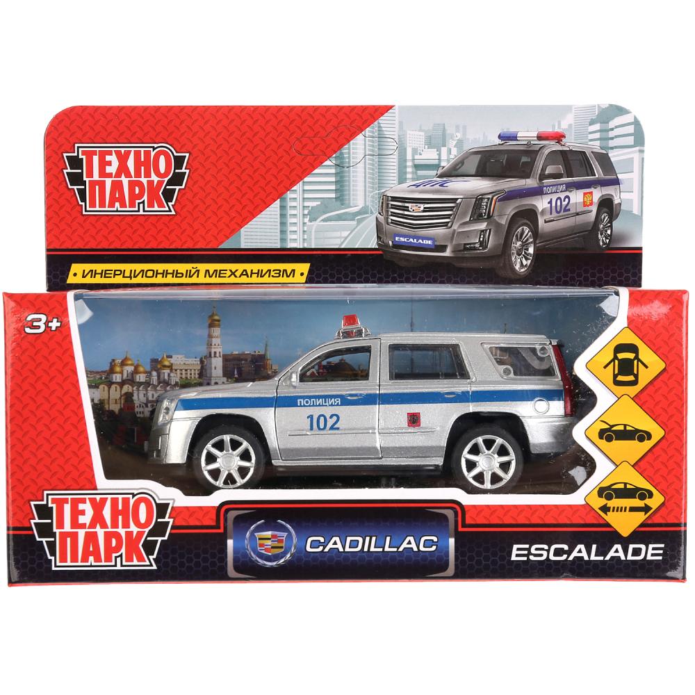 Машина металлическая Cadillac Escalade Полиция, 12 см, открываются двери, инерционная  