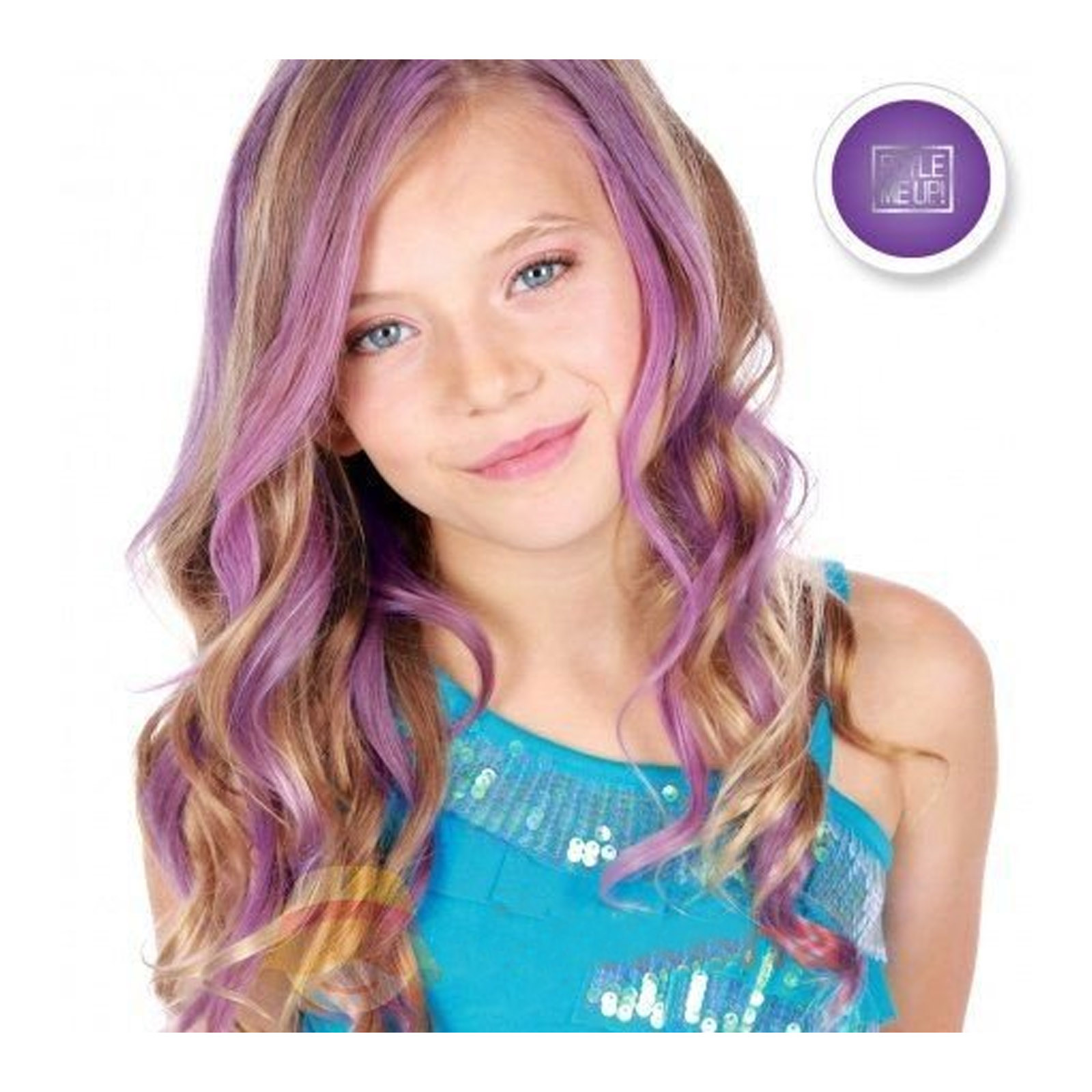Набор Style Me Up - Радужный мелок для волос, фиолетовый  