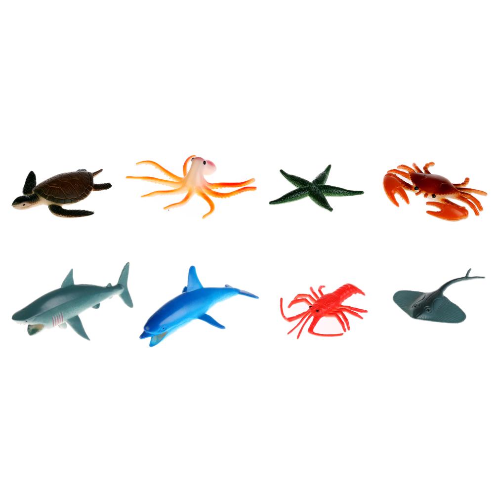 Набор из 8-и морских обитателей 8-13 см., несколько видов  