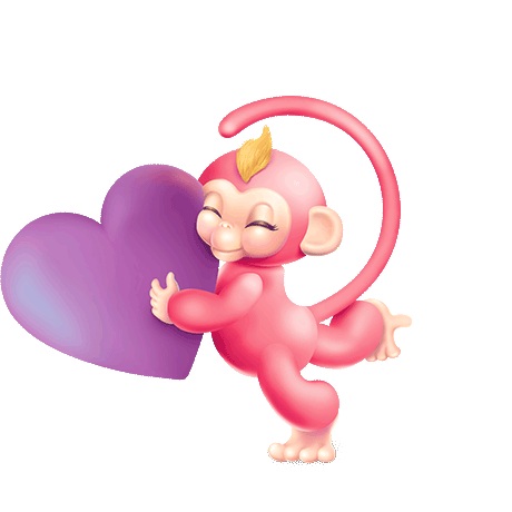 Интерактивная ручная обезьянка Fingerlings WowWee – Белла, розовая, 12 см  