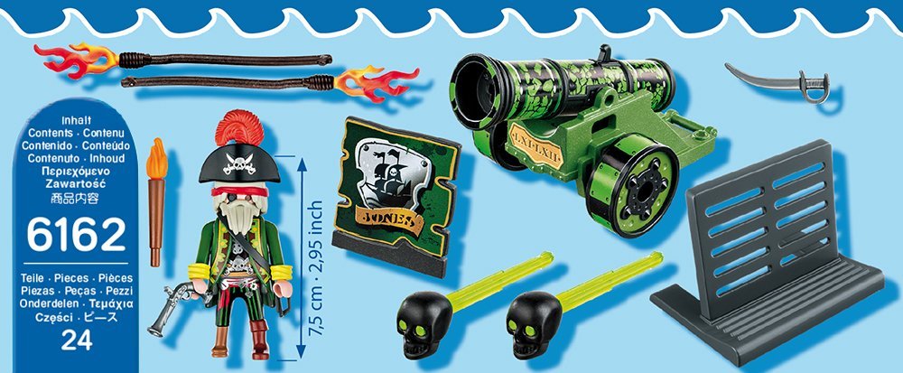 Игровой набор из серии Пираты - Зеленая интерактивная пушка с капитаном пиратов  