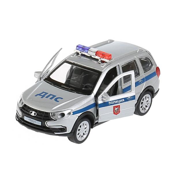 Модель Полиция Lada Granta Cross 2019 12 см двери и багажник открываются металлическая  