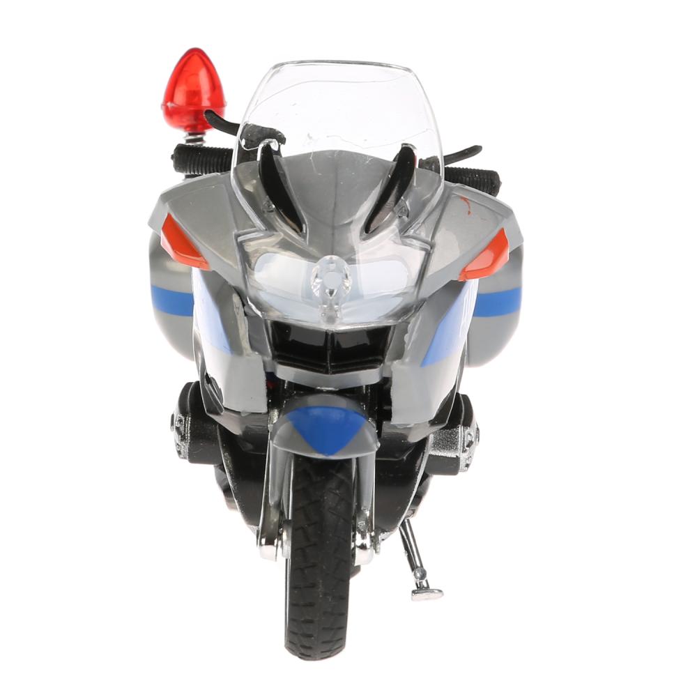 Мотоцикл ДПС, 12,5 см, металлический, свет, звук, подвижные элементы   