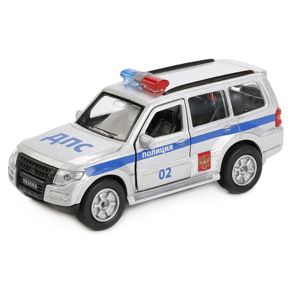Металлическая инерционная машина – Mitsubishi Pajero Полиция, 12 см -WBsim) 