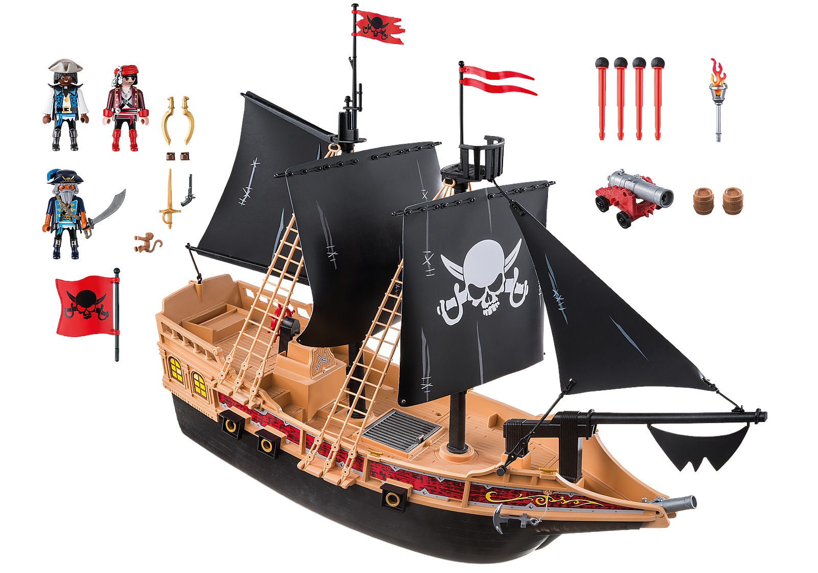 Игровой набор из серии Пираты - Пиратский боевой корабль  