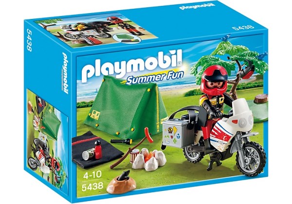 Игровой набор Каникулы: Мотоциклист и складная палатка  