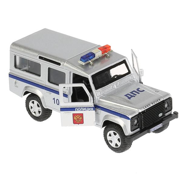 Машина металлическая Land Rover Defender Полиция 12 см, свет и звук, инерционная  