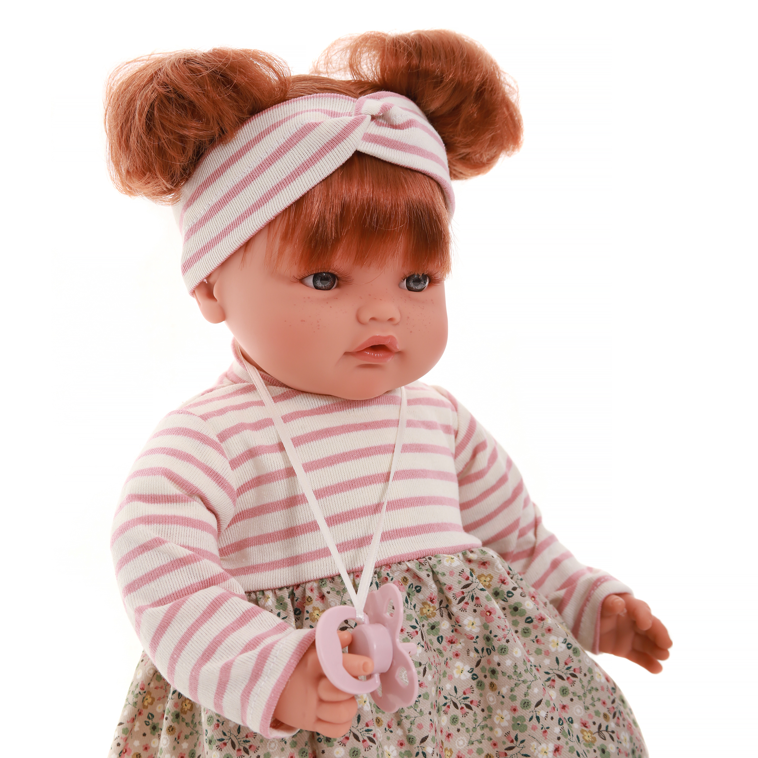 Кукла озвученная Иоланда в бежевом 42 см плачет мягконабивная  