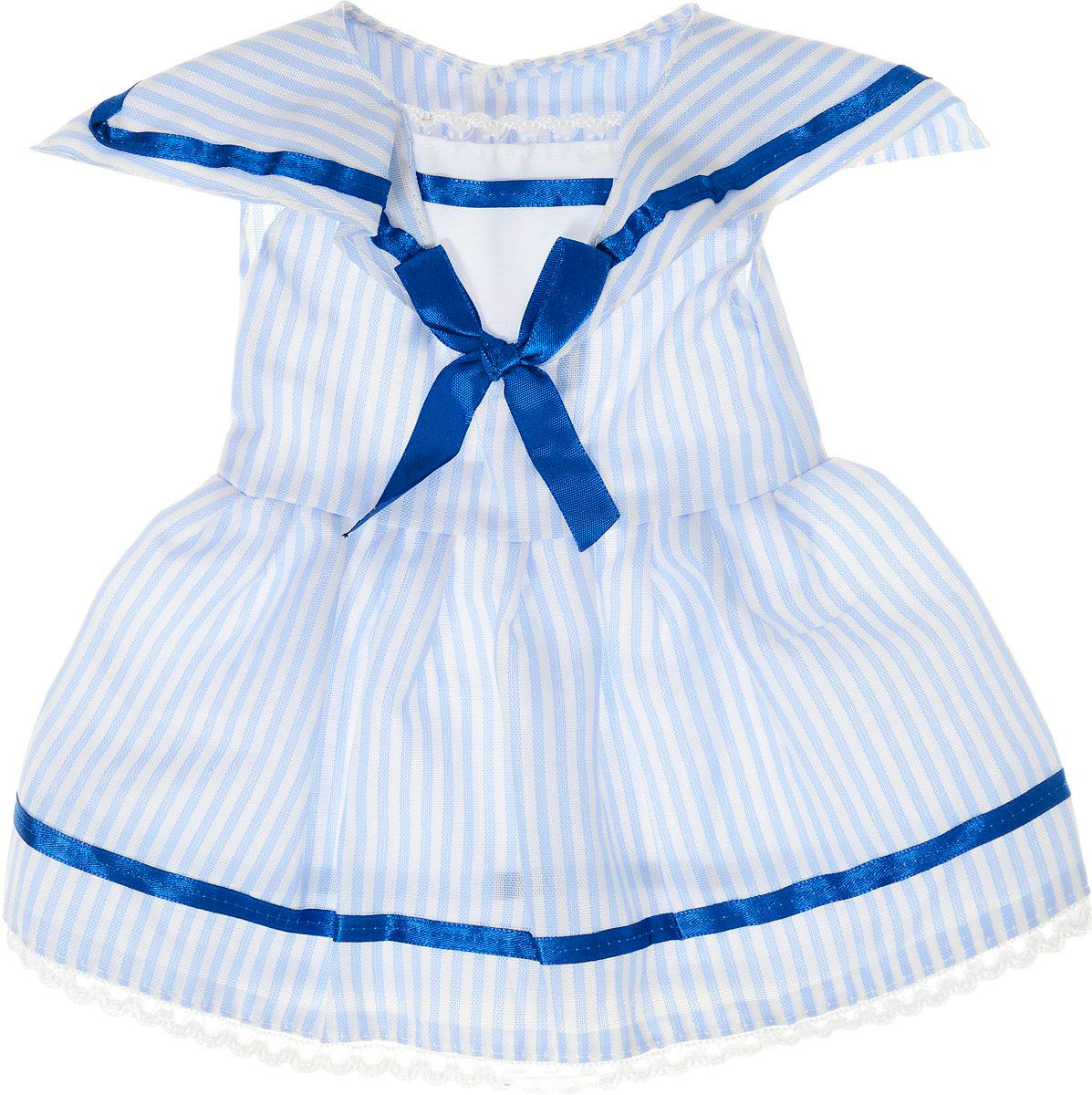 Одежда для кукол — платье белого цвета  