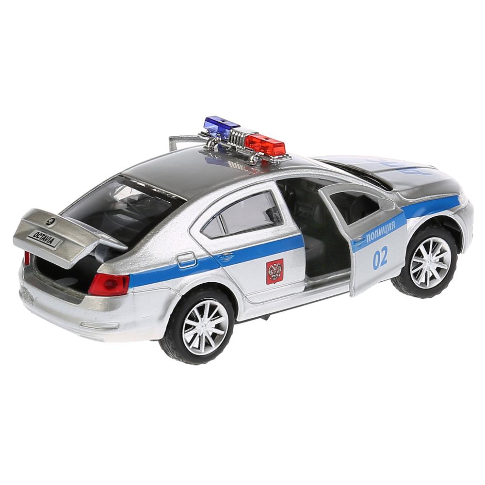 Металлическая инерционная модель – Skoda Octavia Полиция, 12 см  