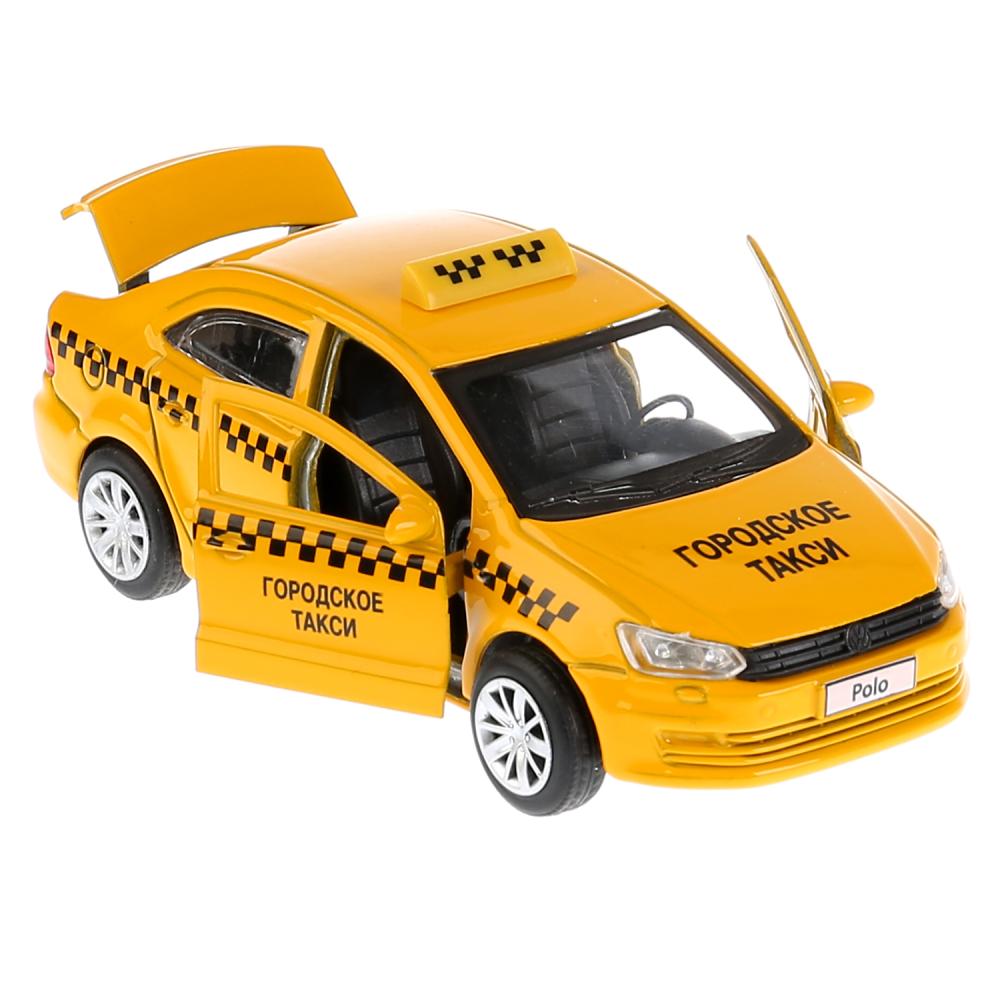 Металлическая инерционная модель – VW Polo Такси, 12 см  