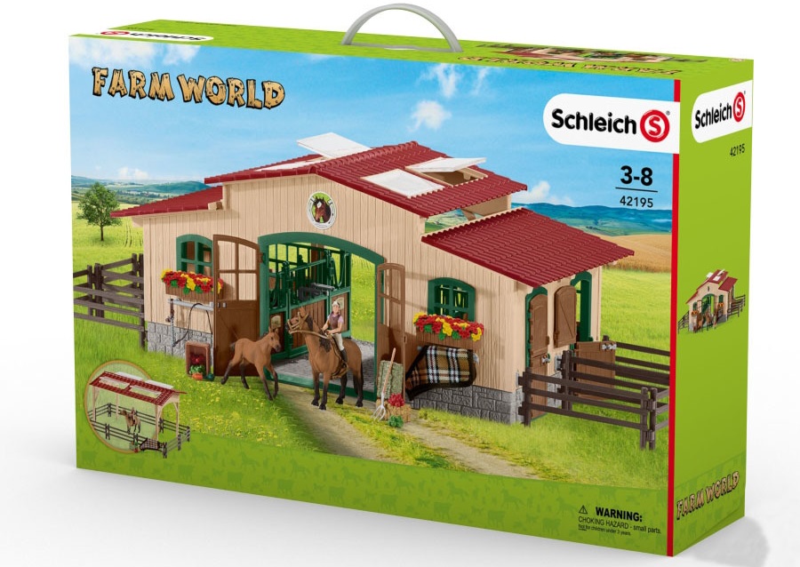 Игровой набор Schleich Конюшня с лошадьми и аксессуарами 42195 