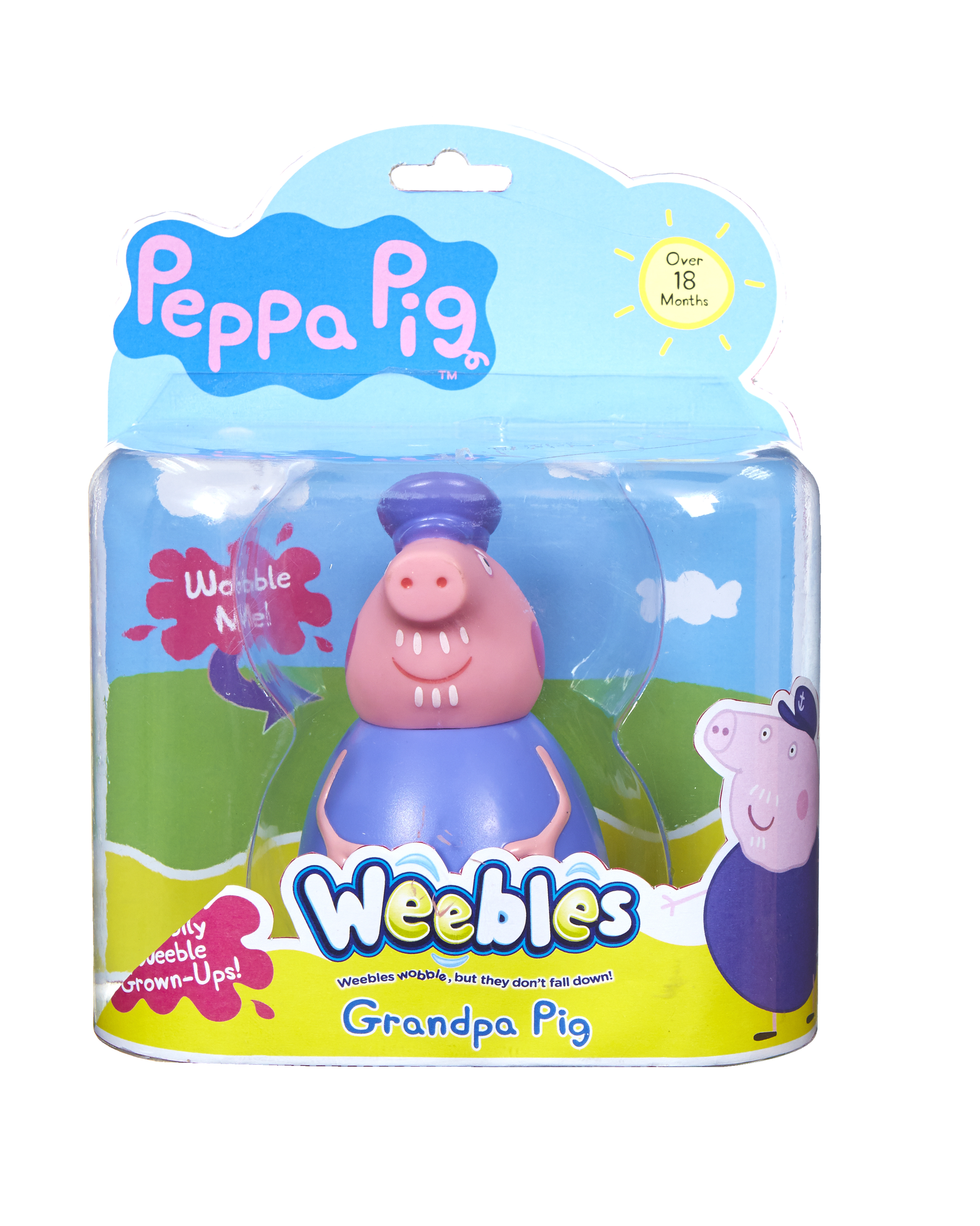 Фигурка-неваляшка Дедушка Пеппы Weebles Peppa Pig  