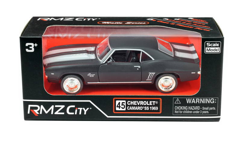Металлическая инерционная машина RMZ City - Chevrolet Camaro 1969, 1:32, серый матовый  