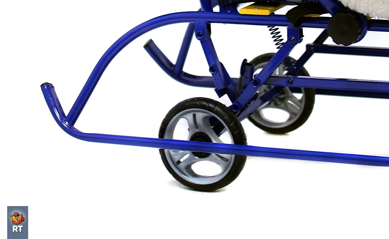 Санимобиль на колесах "Премиум", педальный принцип - синие  