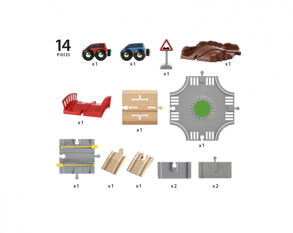 Игровой набор - Автомобильная дорога, 14 элементов  