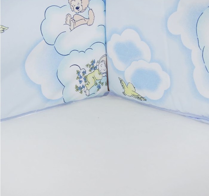 Бампер в кроватку – Сладкий сон, голубой  