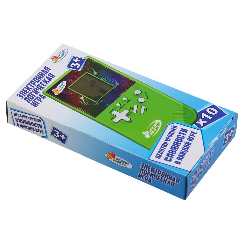 Электронная логическая игра на батарейках зеленый  
