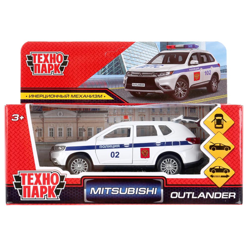 Машина металлическая Mitsubishi Outlander Полиция 12 см, открываются двери, инерция, белая  