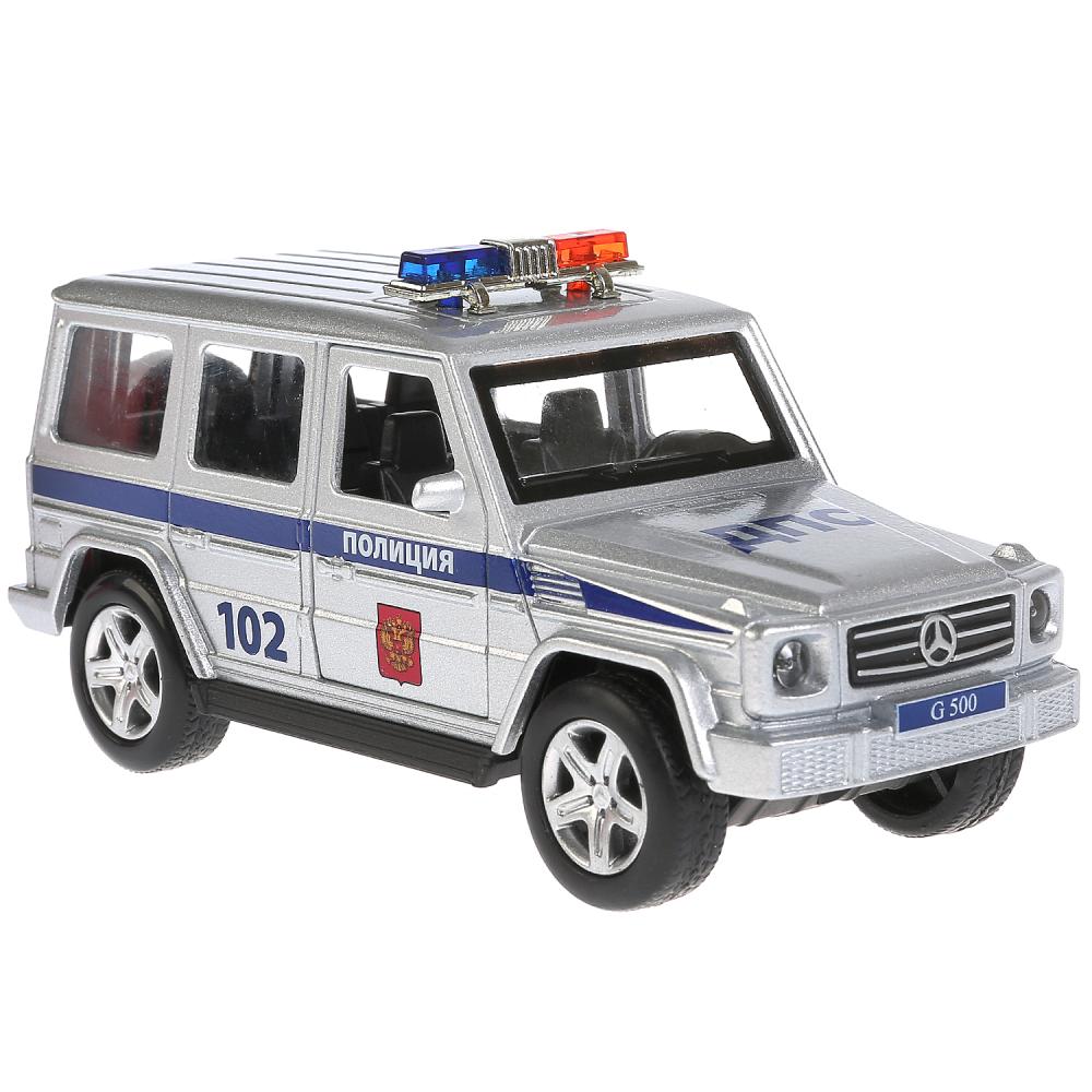 Металлическая инерционная машина – Mercedes-Benz G-Class Полиция, 12 см, свет и звук  