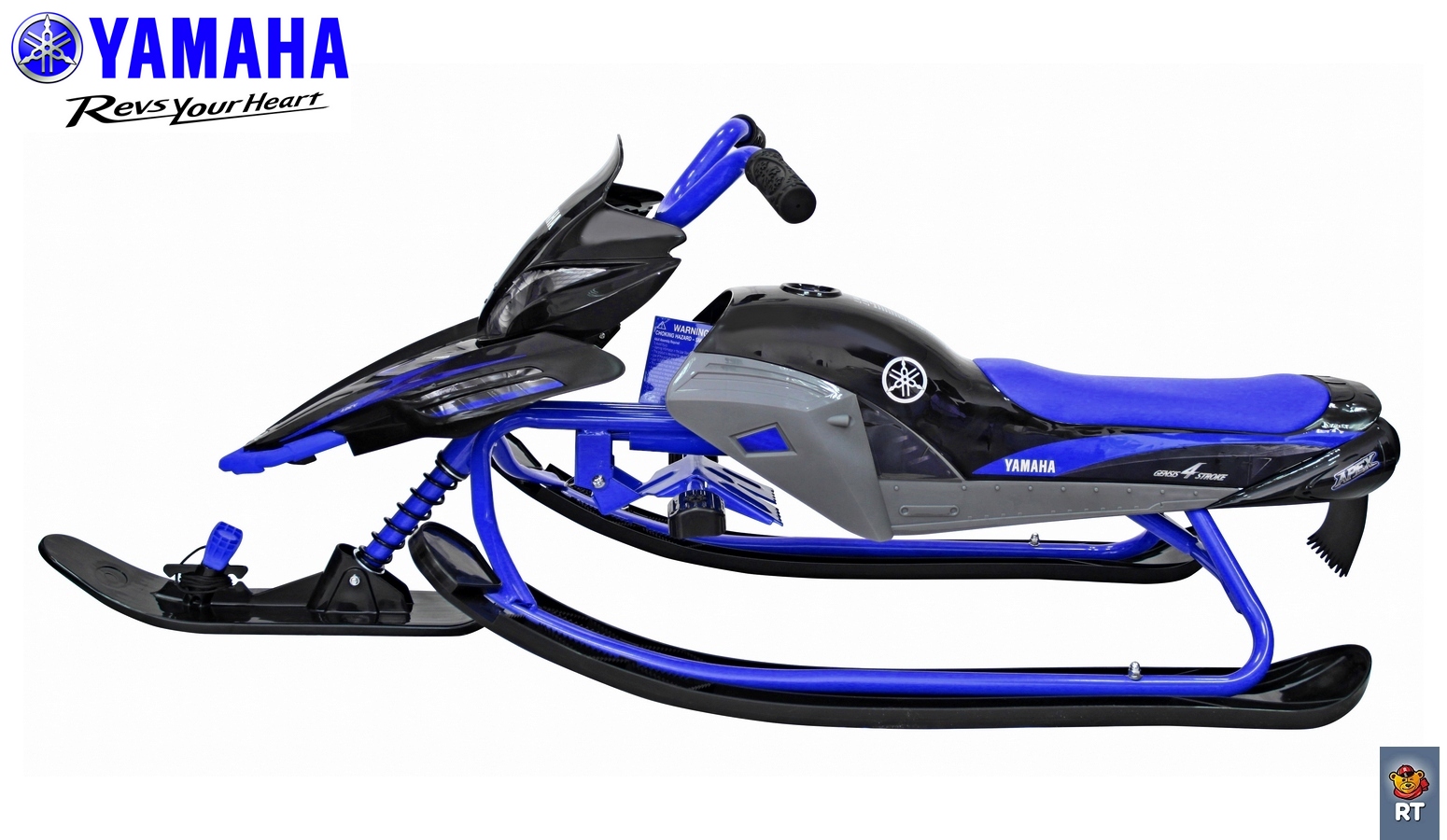 Снегокат Yamaha YM13001 Apex Snow Bike Titanium черный/синий  