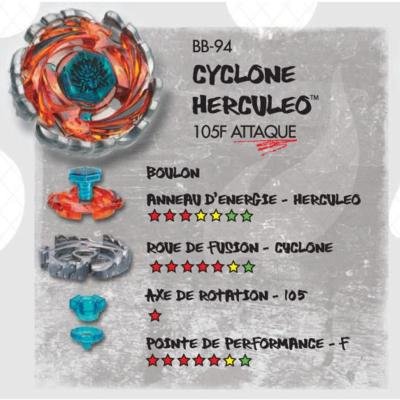 Волчок BeyBlade Metal Masters с пусковым устройством – Cyclone Herculeo, атакующий  