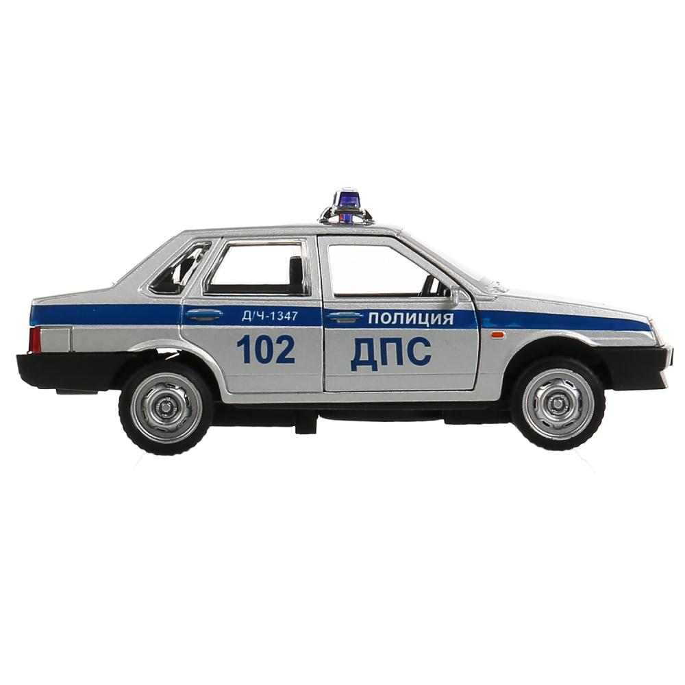 Машина Полиция Lada 21099 Спутник 12 см свет-звук двери открываются металлическая  