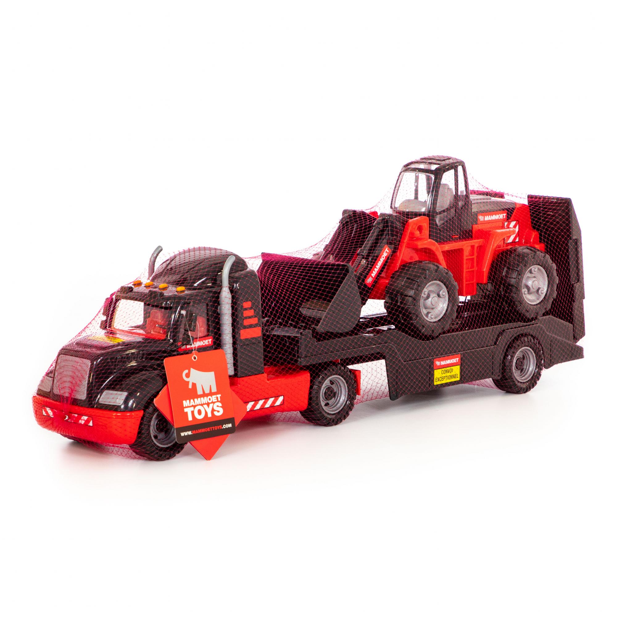 Автомобиль-трейлер Mammoet Toys и трактор-погрузчик  