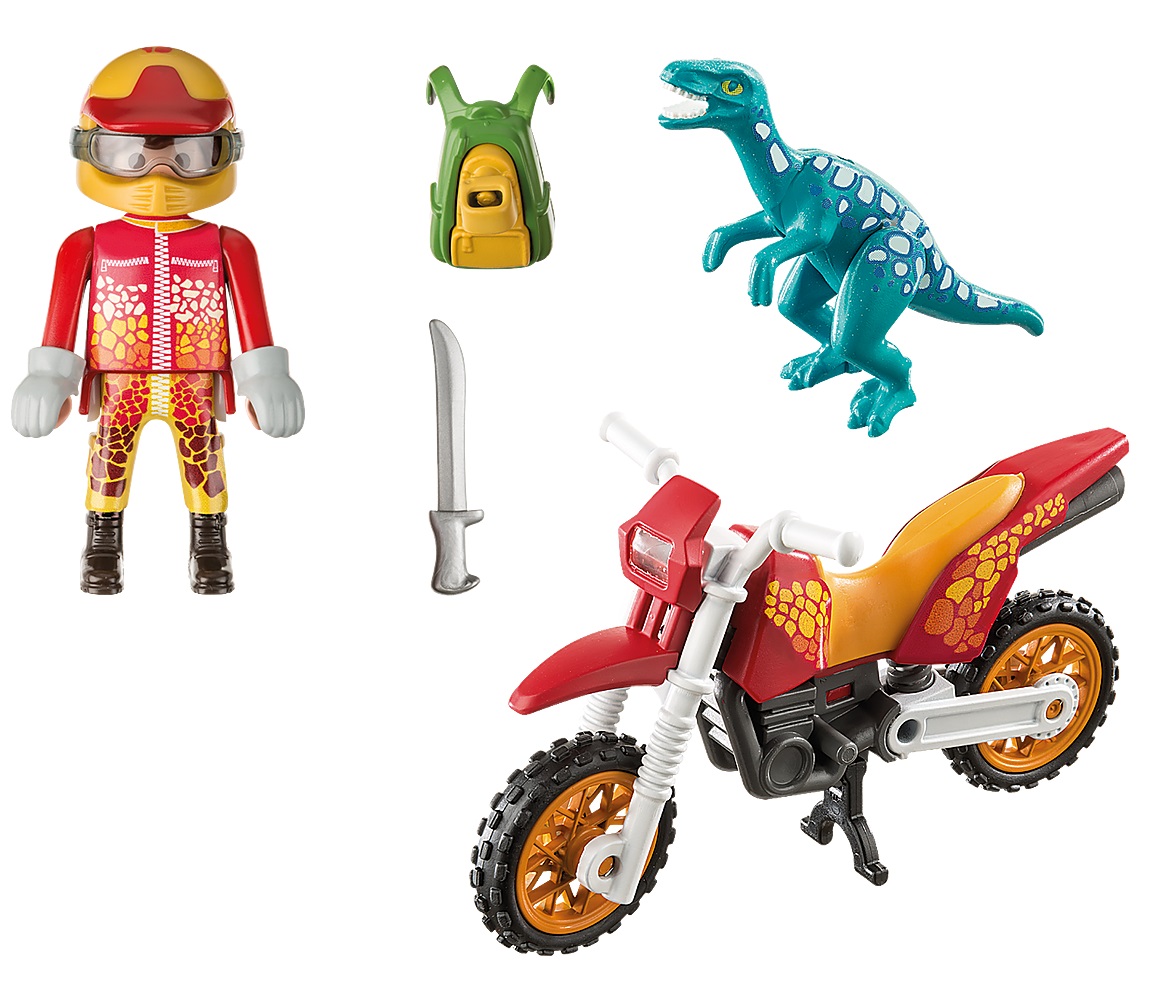 Игровой набор из серии Динозавры: Гоночный мотоцикл с ящером  