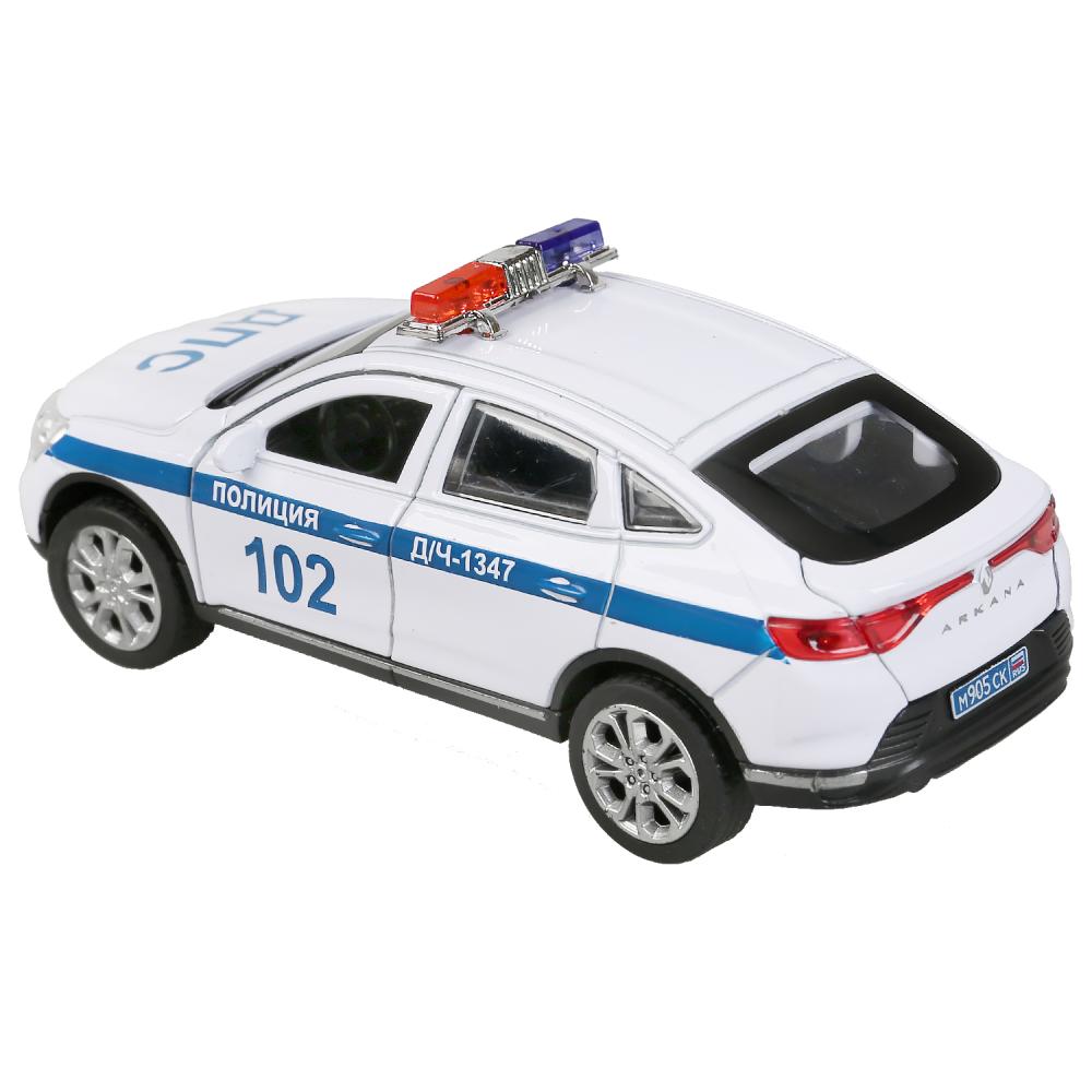 Машина Полиция Renault Arkana 12 см со светом и звуком двери и багажник открываются металлическая  