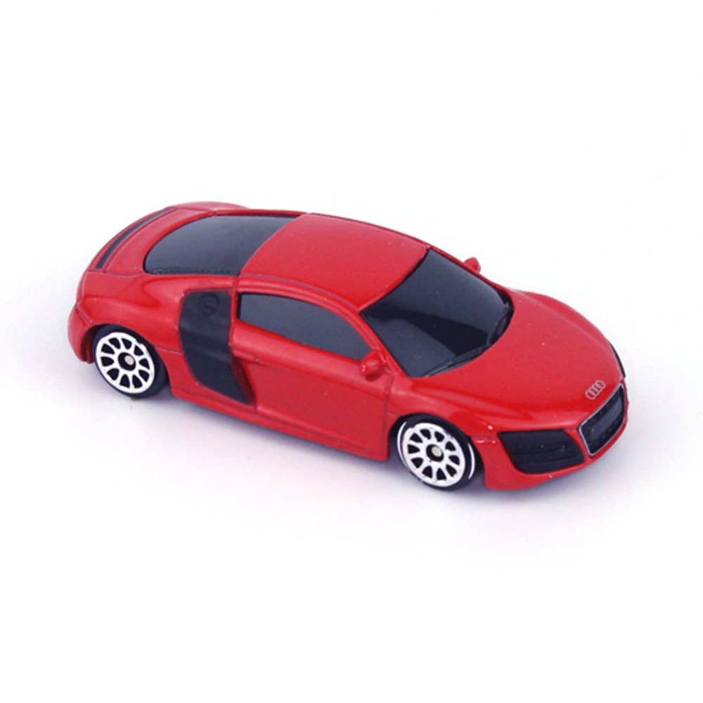 Машина металлическая Audi R8 V10, 1:64, 2 цвета – серебристый или красный  
